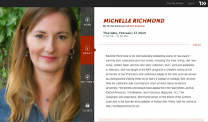 Michelle Richmond at Drew School Writers Week